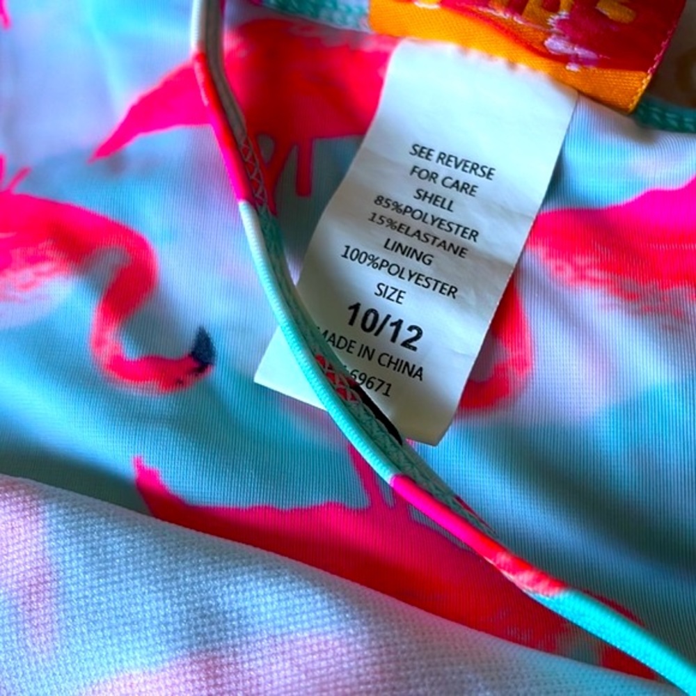 Surf Zone girls flamingo swimsuit in size 10/12 - Picture 6 of 9